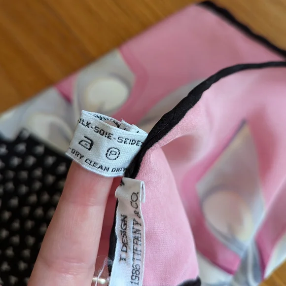 Large Tiffany silk ribbon scarf - Picture 7 of 9